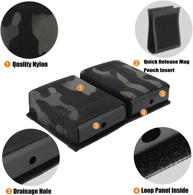 KRYDEX 5.56 Magazine Pouch,MOLLE Mag Holder with Quick Release Magazine Pouch Insert - Image 5
